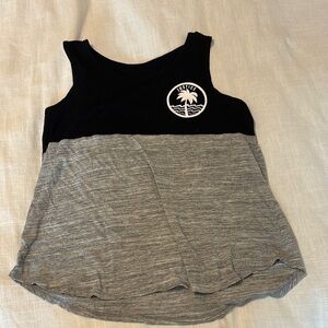 Justice Black and Gray Color-Blocked Tank Top